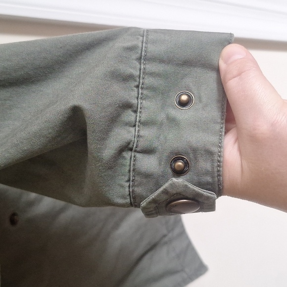Sound And Matter Lightweight Olive Green Parka Jacket Size Small - Picture 11 of 13